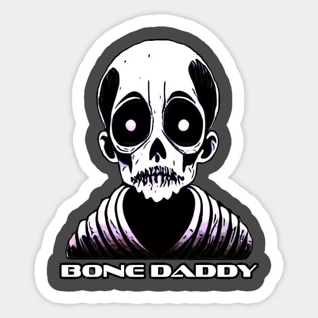 Bone Daddy - Zombie/Alien Sticker by Atomic City Art